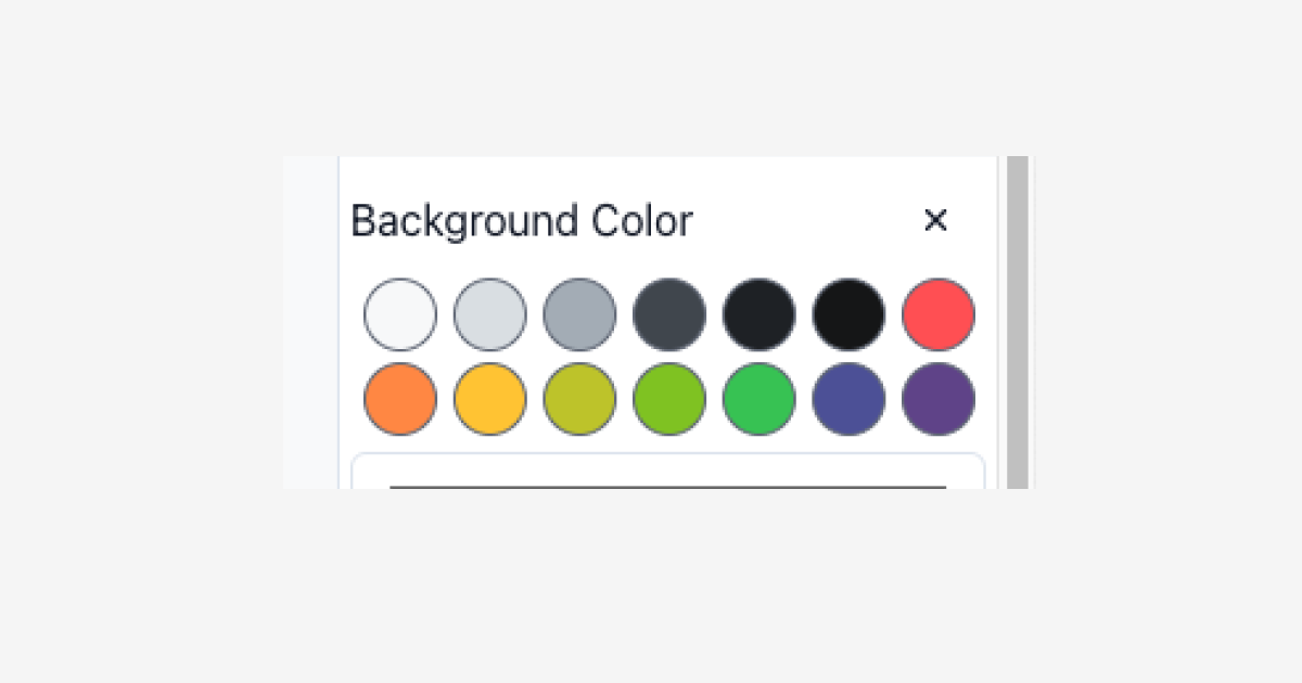 Added Default Background Color Options