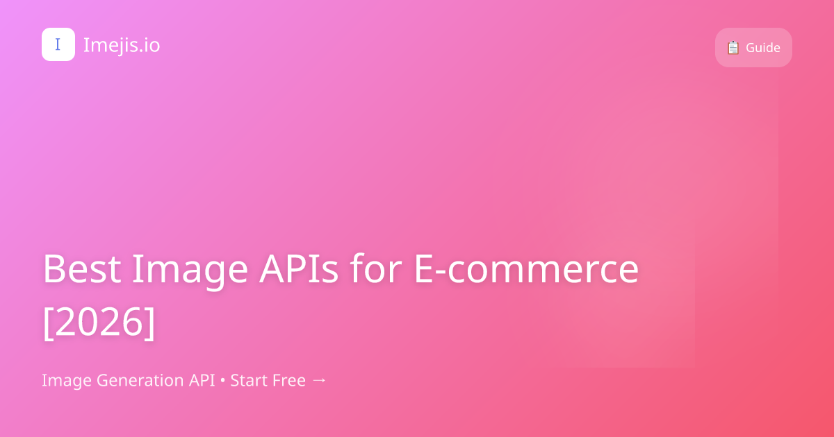 Best Image APIs for E-commerce [2026]