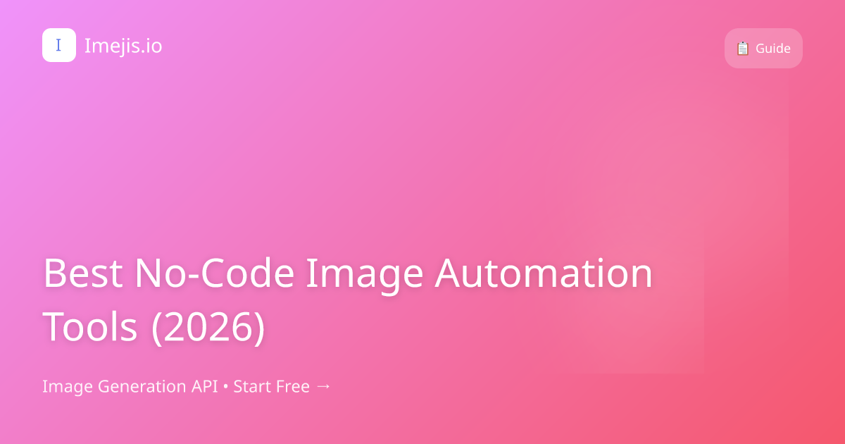 Best No-Code Image Automation Tools (2026)