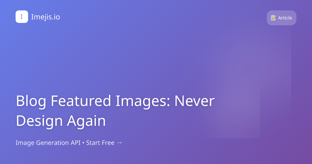 Blog Featured Images: Never Design Again