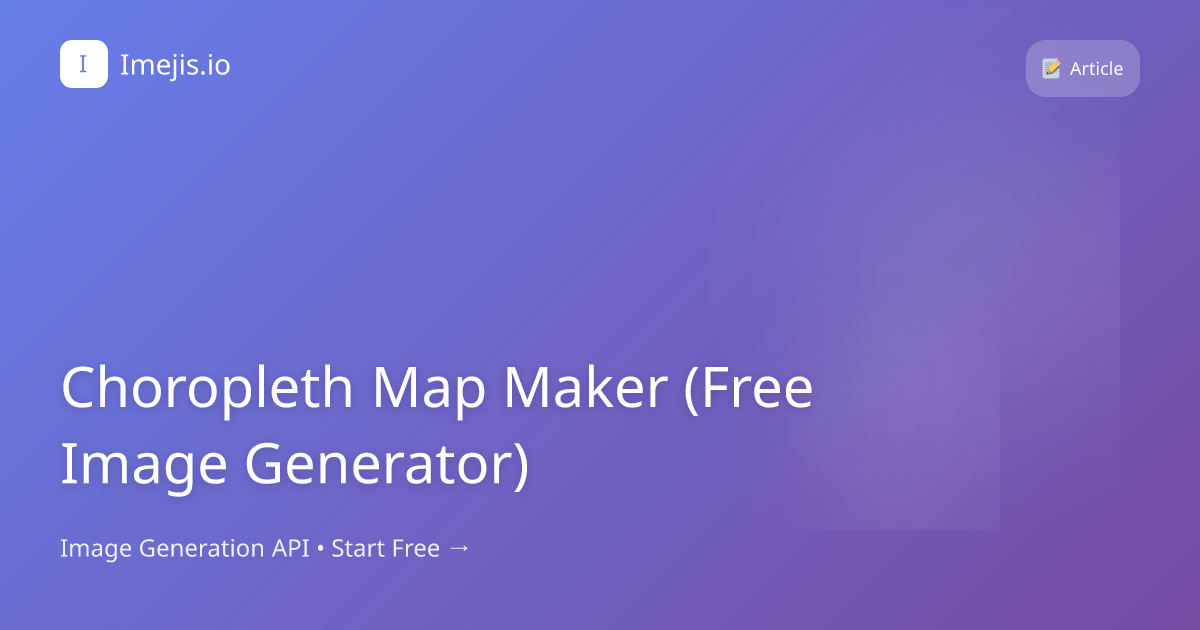 Choropleth Map Maker (Free Image Generator)