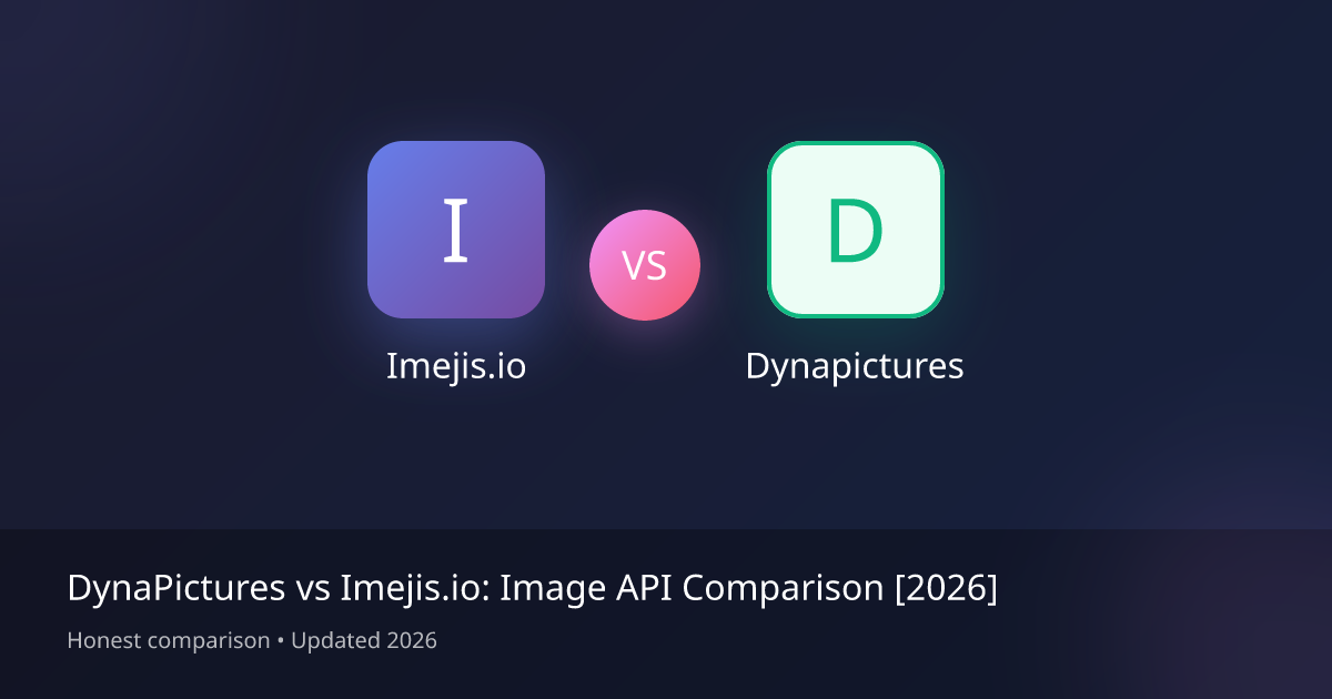DynaPictures vs Imejis.io: Image API Comparison [2026]