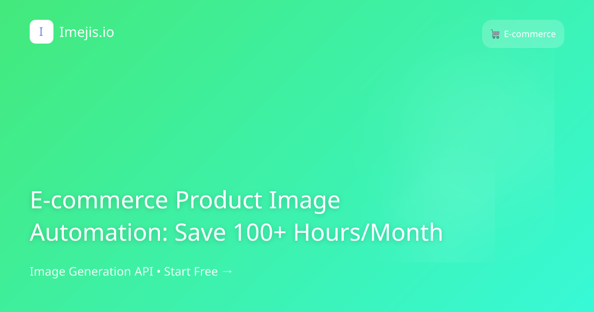 E-commerce Product Image Automation: Save 100+ Hours/Month