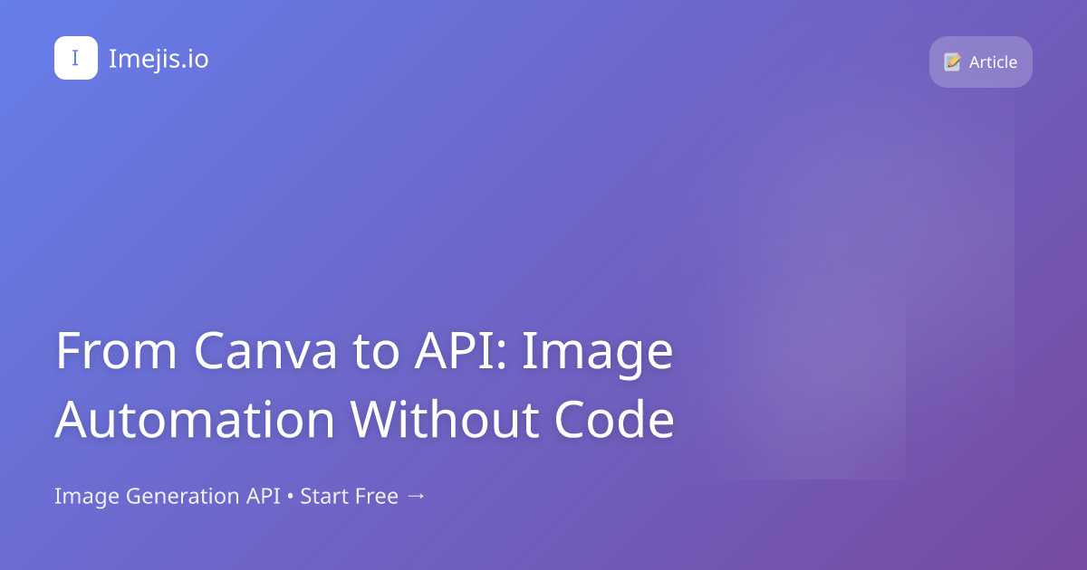 From Canva to API: Image Automation Without Code