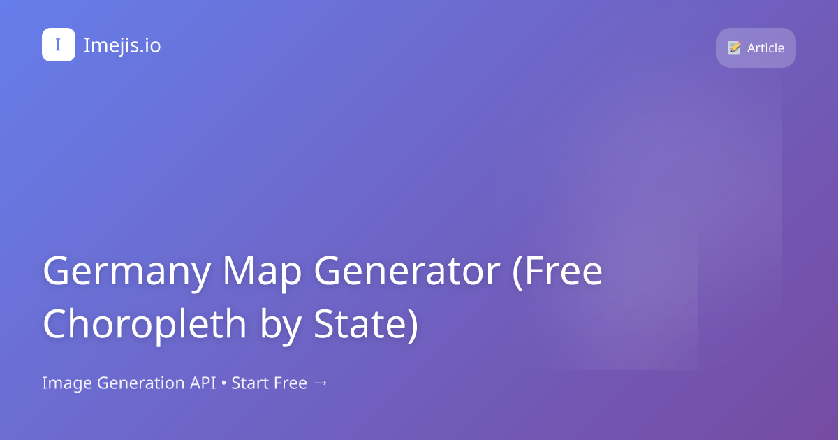 Germany Map Generator (Free Choropleth by State)