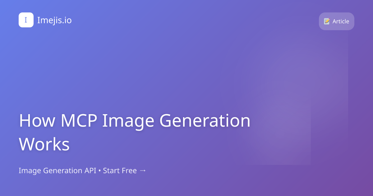 How MCP Image Generation Works