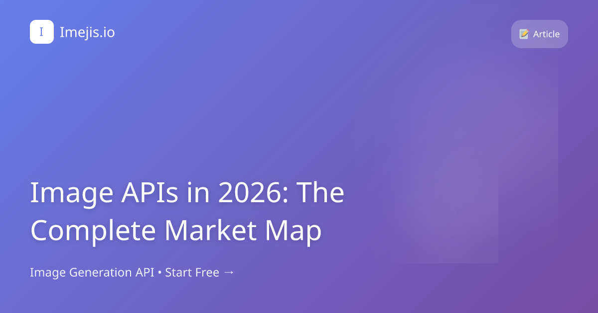 Image APIs in 2026: The Complete Market Map