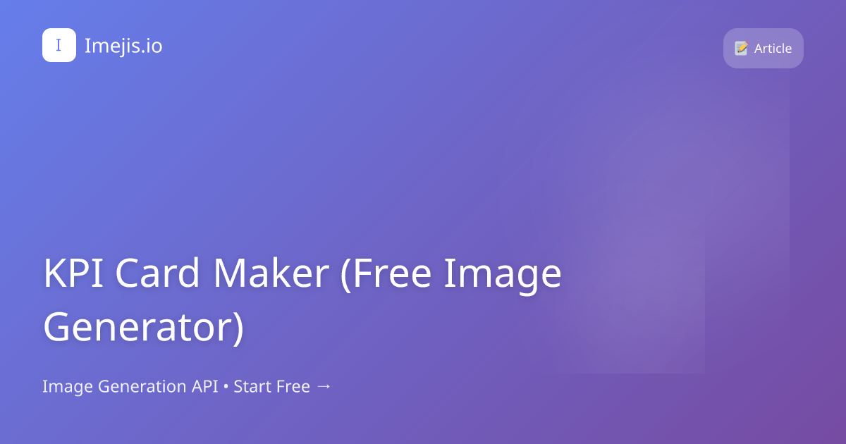 KPI Card Maker (Free Image Generator)