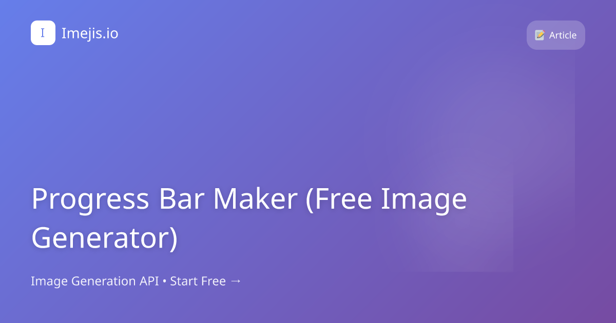 Progress Bar Maker (Free Image Generator)