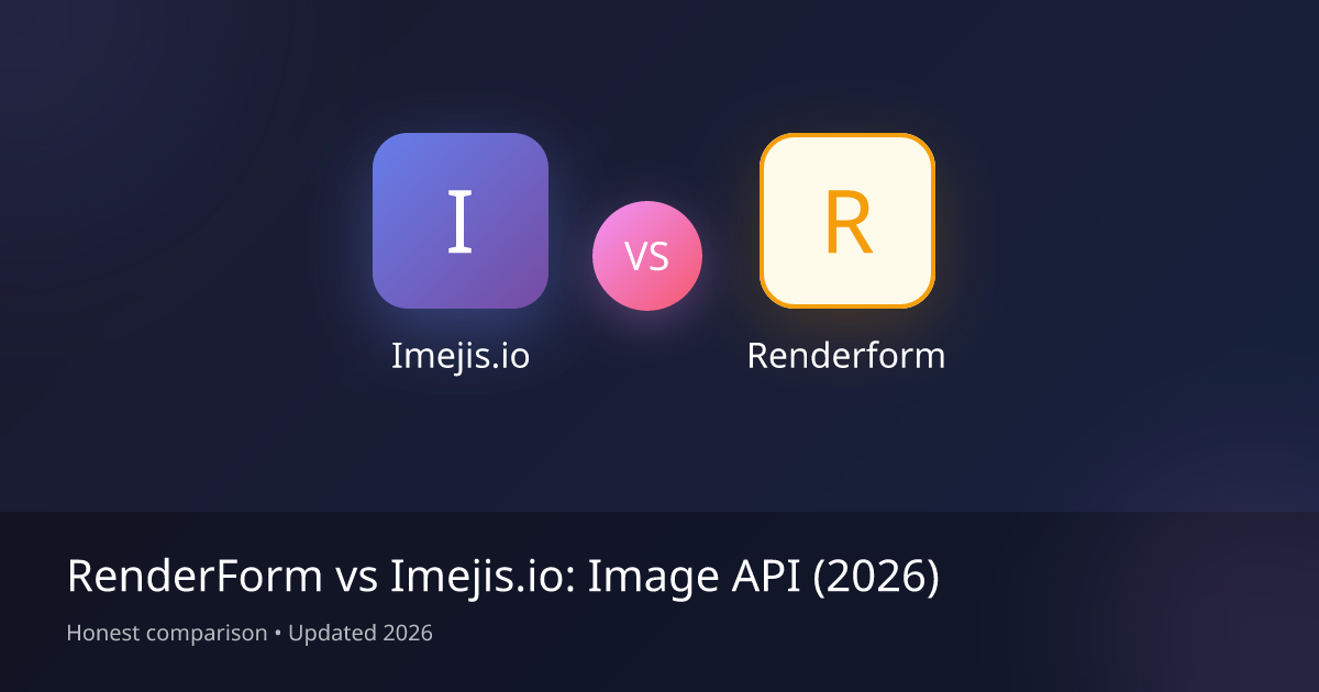 RenderForm vs Imejis.io: Image API (2026)
