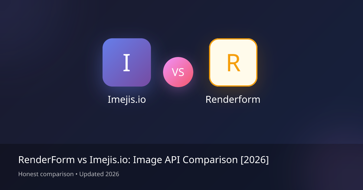 RenderForm vs Imejis.io: Image API Comparison [2026]