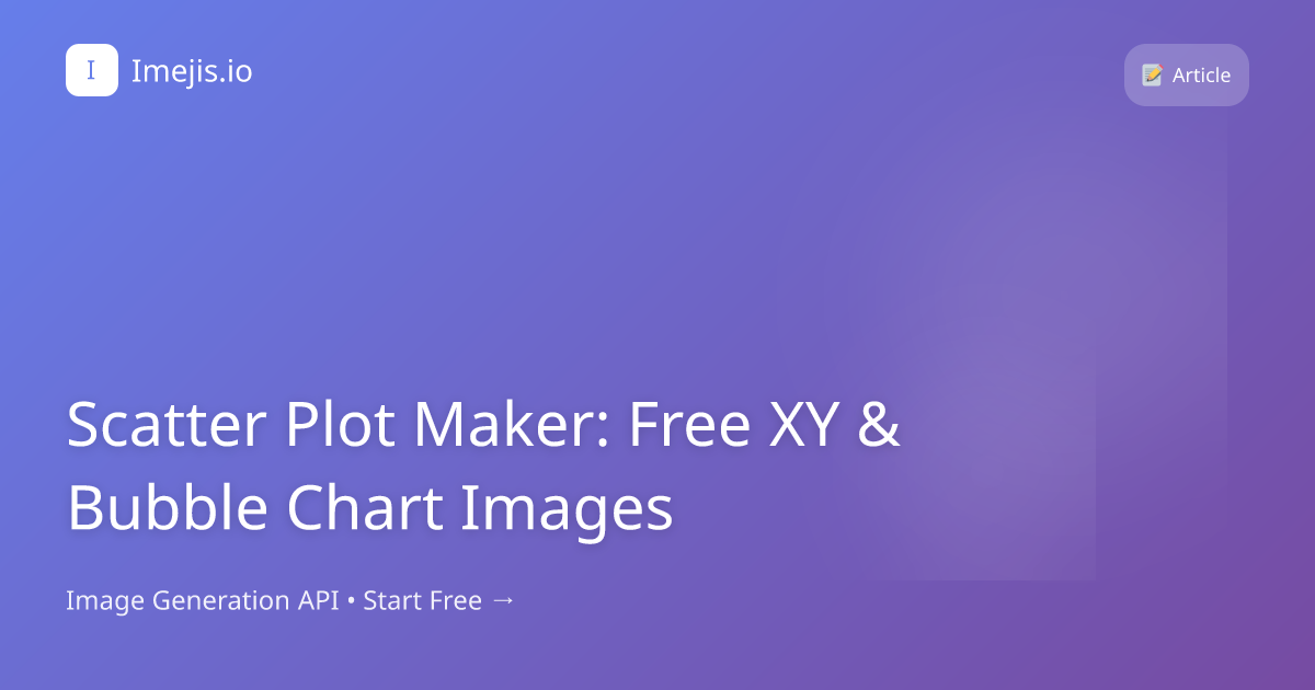 Scatter Plot Maker: Free XY & Bubble Chart Images