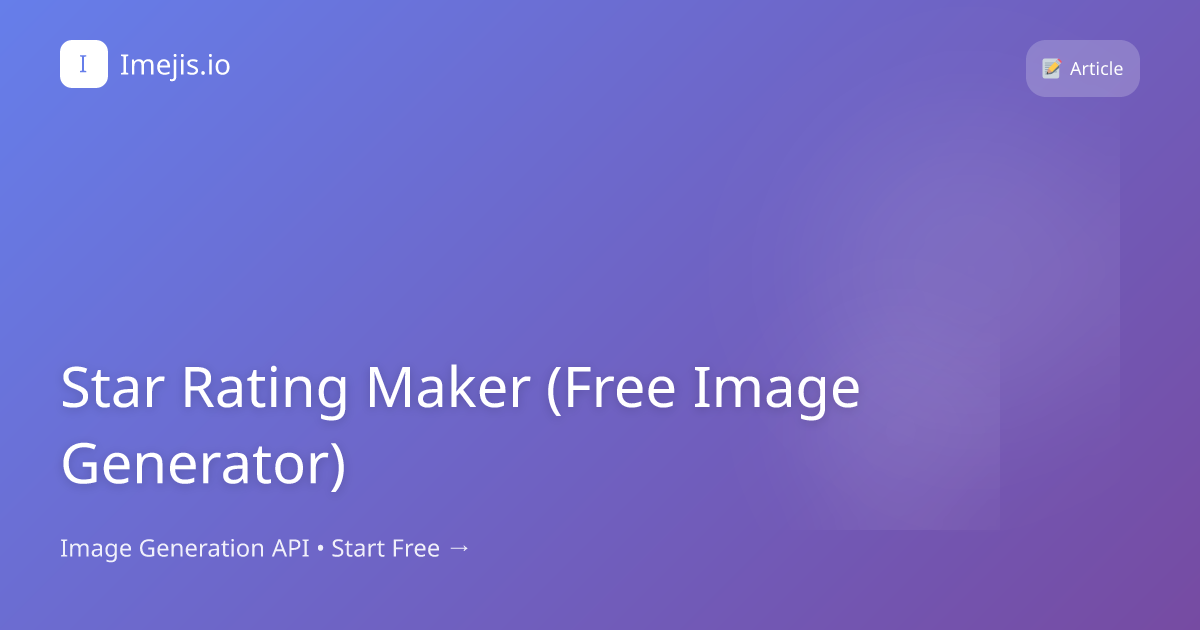 Star Rating Maker (Free Image Generator)