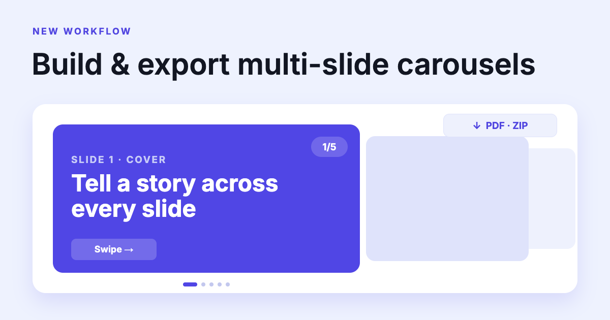 Carousel Builder - Multi-Slide Posts, Exported in One Click