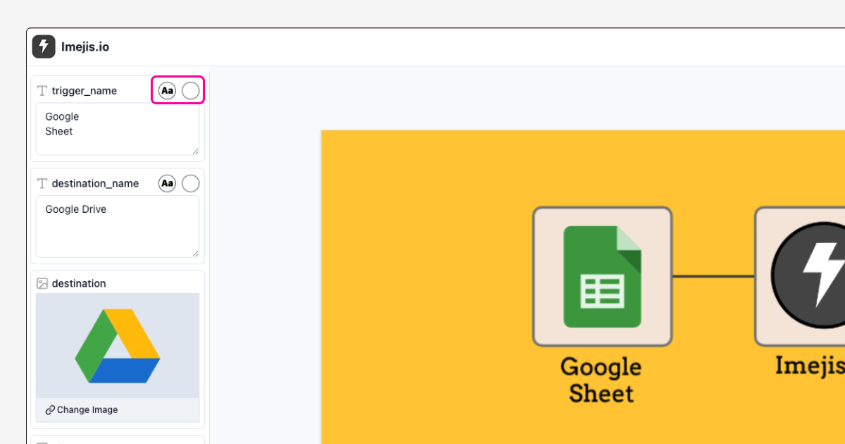 Imejis.io Public Pages with Color Options Selections