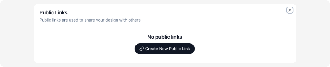 image showing Create a Public link dialog