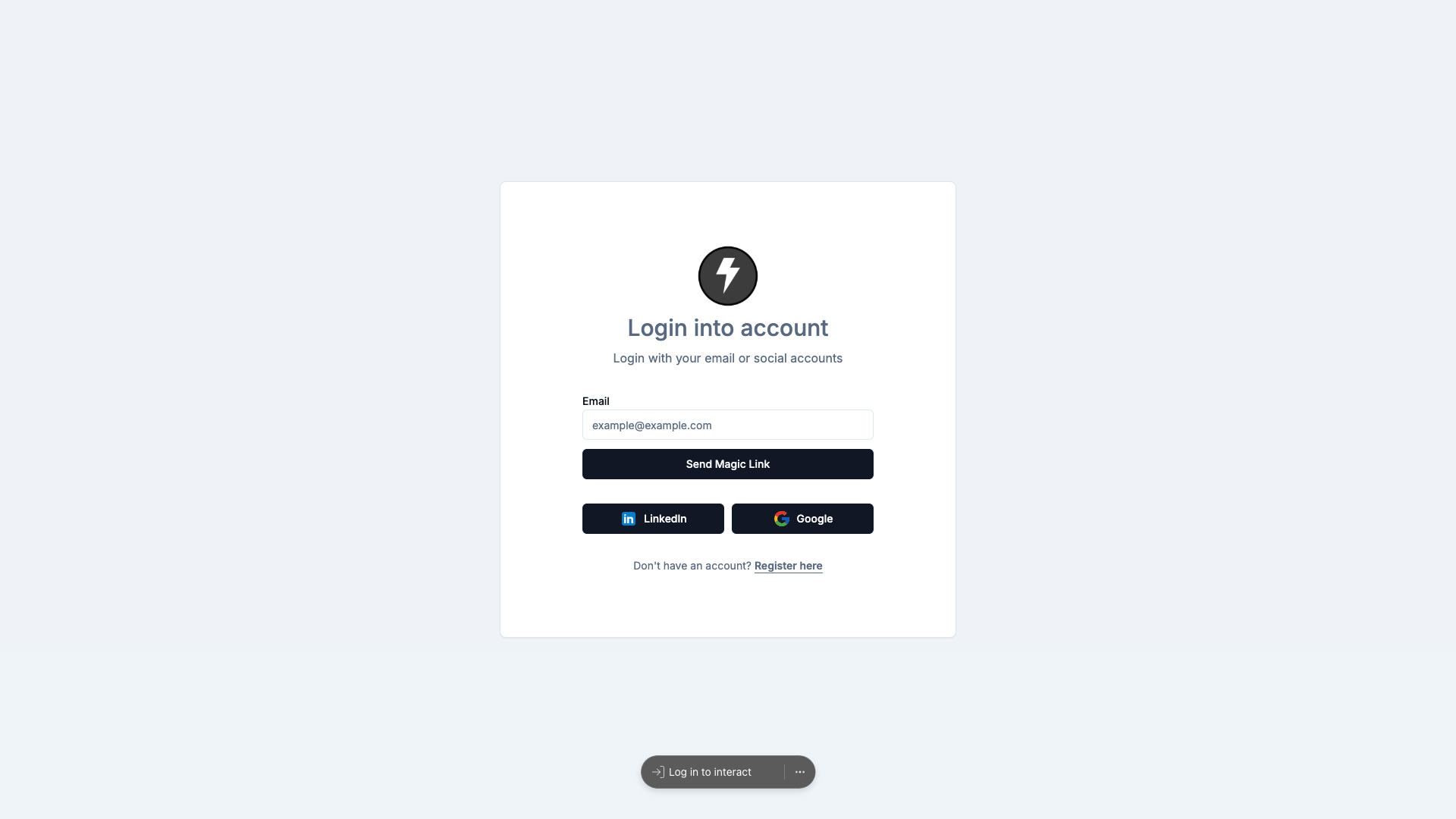 Sign Up with Google or Email
