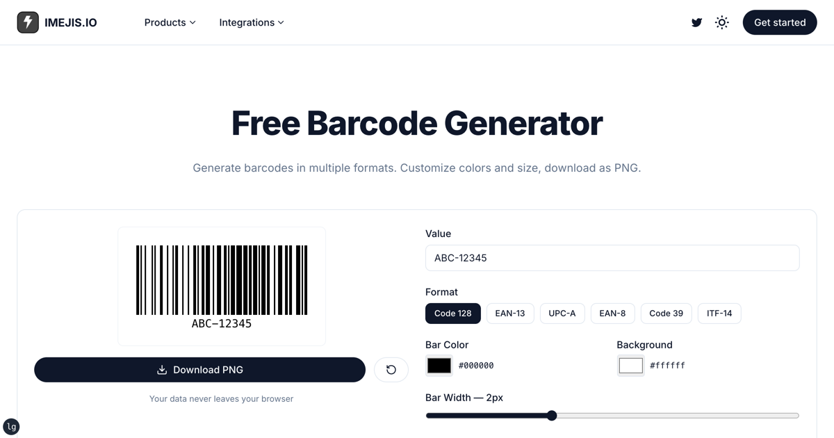 Free Barcode Generator