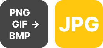 Convert png to jpg, gif to jpg, bmp to jpg, and more.