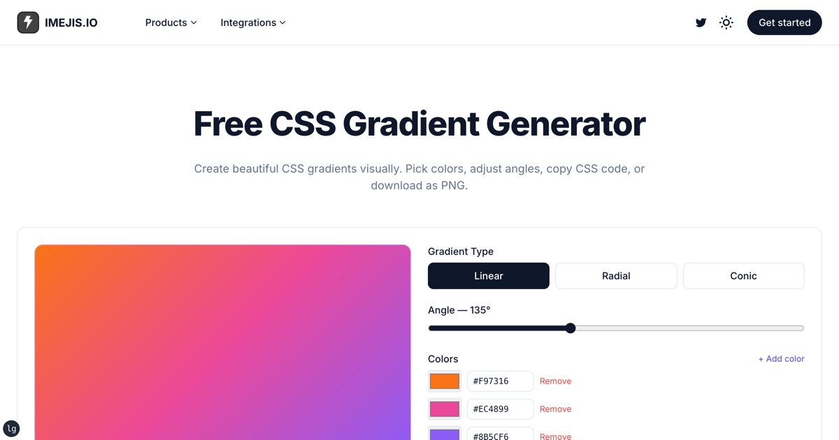 Free CSS Gradient Generator