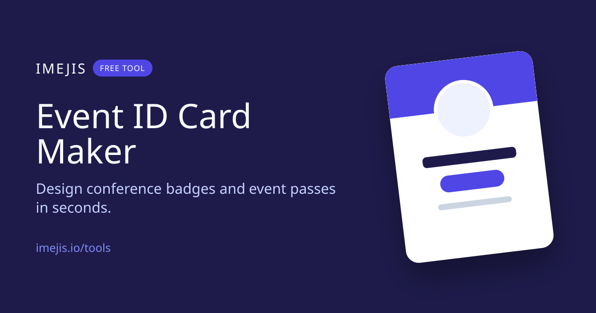 Free Event ID Card Maker