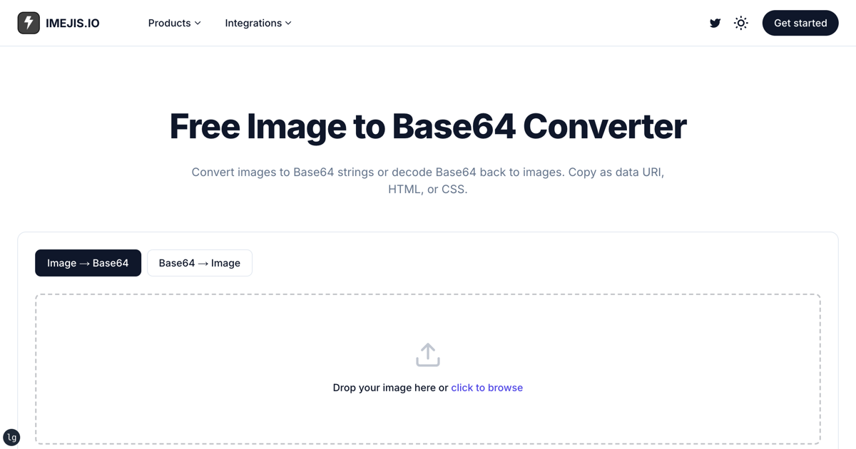 Free Image to Base64 Converter