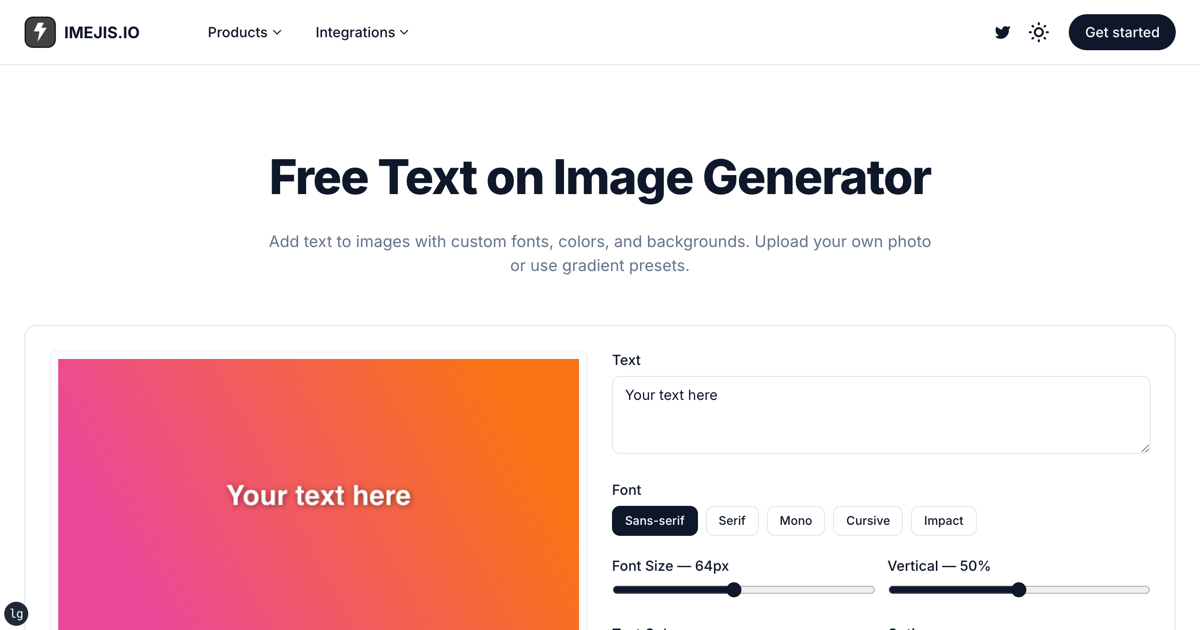 Free Text on Image Generator