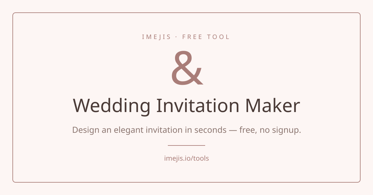 Free Wedding Invitation Maker