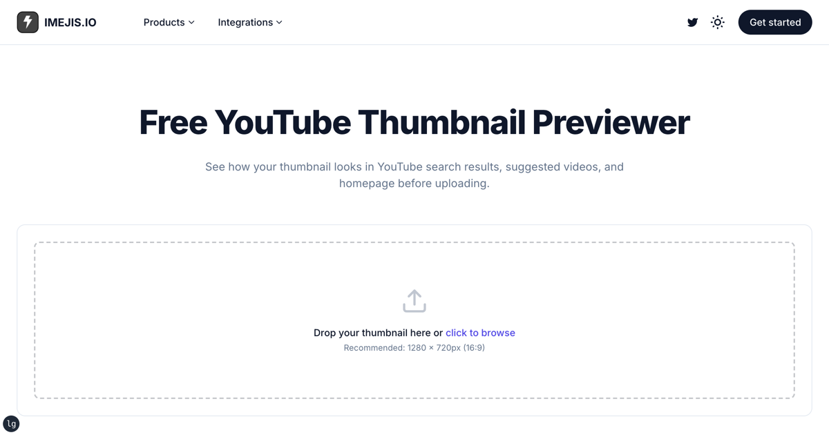 Free YouTube Thumbnail Previewer